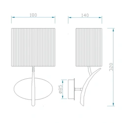 Lampa ścienna Mantra Eve 1134MA - zdjęcie dodatkowe 1