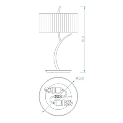 Lampa biurkowa Mantra Eve 1137MA - zdjęcie dodatkowe 1