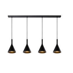 GIPSY Lampa wisząca 4xE27 czarny 35410/04/30 Lucide - zdjęcie produktu