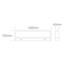 WHITE LED BATHROOM / WALL LIGHT 12W WW IP44 230V 38112C/W/W ONE LIGHT