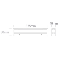 WHITE LED BATHROOM / WALL LIGHT 14W WW IP44 230V 38114R/W/W ONE LIGHT