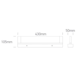 WHITE LED BATHROOM / WALL LIGHT 20W WW IP44 230V 38120D/W/W ONE LIGHT