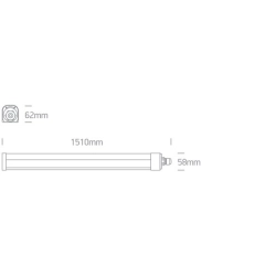 50W CCTV 1510mm IP66 230V 38150LB/V ONE LIGHT