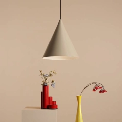 Beżowa lampa wisząca w kształcie stożka FORM BEIGE 1108G17 Aldex - zdjęcie dodatkowe 1