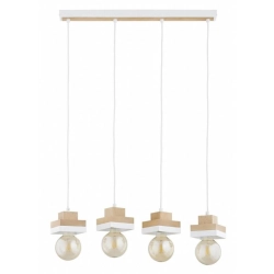 Lampa wisząca MIKO 4xE27 Biała 63413 ALFA