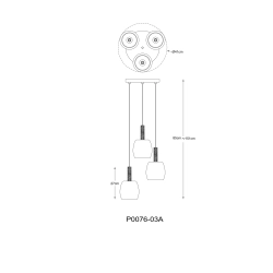 Lampa wisząca CALVO P0076-03A-P7AA ZUMA LINE