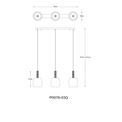Lampa wisząca CALVO P0076-03Q-P7AA ZUMA LINE