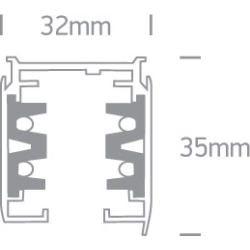 Szyna 3-fazowa Track Square Track Surface 40003A/B 300 cm ONE LIGHT