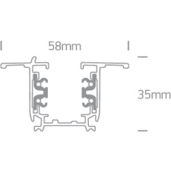 Szyna podtynkowa Square Track Recessed 300 cm 40003R/W ONE LIGHT