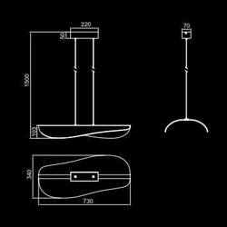 Lampa wisząca Mantra Bianca 7766MA - zdjęcie dodatkowe 1