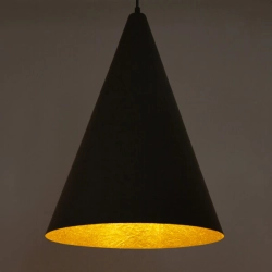 Lampa wisząca Vesuvio czarny/złoty S 1xE27 41036 Sigma
