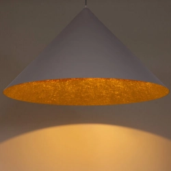 Lampa wisząca Vesuvio taupe/złoty M 1xE27 41057 Sigma