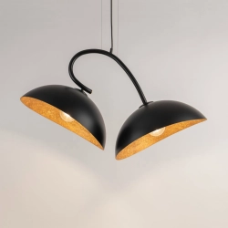 Lampa wisząca z żywicy czarno-miedziana Sigma Lighting SPACE 40587