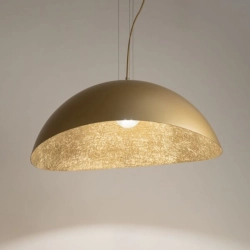 Lampa wisząca z żywicy złota Sigma Lighting Solaris M 40594