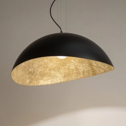 Lampa wisząca z żywicy czarno-złota Sigma Lighting Solaris L 40602