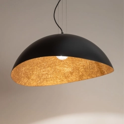 Lampa wisząca z żywicy czarno-miedziana Sigma Lighting Solaris M 40608