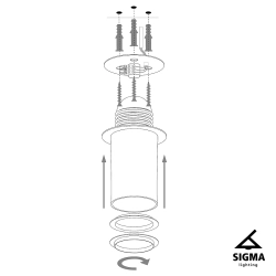 Plafon z żywicy Sigma Lighting Solaris S złoty 40589