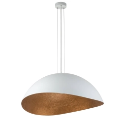 Lampa wisząca z żywicy biało-miedziana Sigma Lighting Solaris M 40622 - zdjęcie produktu