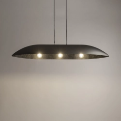 Lampa Wisząca GONDOLA L srebrno-czarna 40642 SIGMA