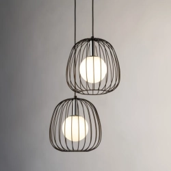 BELL 2 Lampa wisząca czarny/srebrny 40724 Sigma - zdjęcie produktu