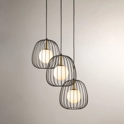 BELL 3 Lampa wisząca czarny/złoty 40729 Sigma - zdjęcie produktu