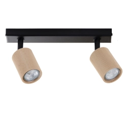 Plafon OPTIC wood ruchomy 2 czarny / drewno naturalne 41881 Sigma - zdjęcie produktu