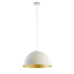 Lampa wisząca LADY ryflowana biały złoty 41929 Sigma - zdjęcie produktu