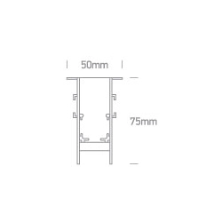 Magnetic Recessed Profiles Szyna Podtynkowa 1m 42001R/B ONE LIGHT