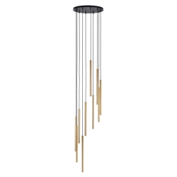 Lampa wisząca SOPEL 10 ANTRESOLA kaskada czarny złoty 42054 Sigma - zdjęcie produktu