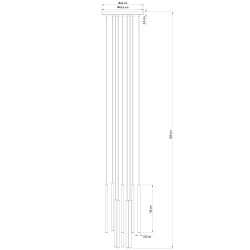 Lampa wisząca SOPEL 10 ANTRESOLA dwa poziomy czarny złoty 42056 Sigma - zdjęcie produktu