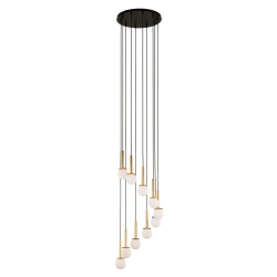 Lampa wisząca DAISY 10 ANTRESOLA złoty biały 42057 Sigma - zdjęcie produktu