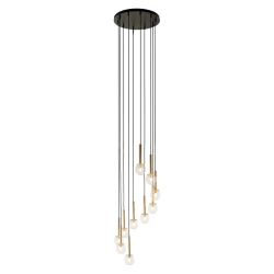 Lampa wisząca DAISY 10 ANTRESOLA złoty transparentny 42058 Sigma - zdjęcie produktu