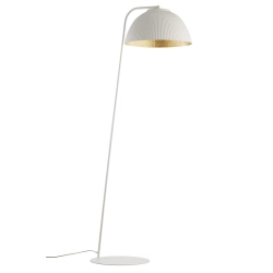 Lampa podłogowa LADY ryflowana biały złoty 42063 Sigma - zdjęcie produktu