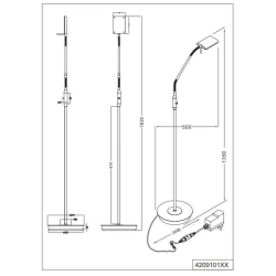 Lampa podłogowa BERGAMO – 420910108 TRIO - zdjęcie produktu