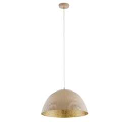 Lampa wisząca LADY ryflowana ciepły beż złoty 42317 Sigma - zdjęcie produktu