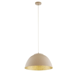 Lampa wisząca LADY ryflowana ciepły beż złoty 42317 Sigma - zdjęcie produktu