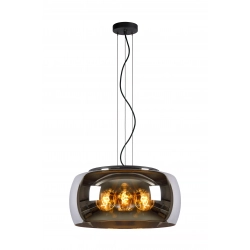OLIVIA Lampa wisząca Ø 50 cm 3xE27 przydymiony szary 45401/50/65 Lucide - zdjęcie produktu