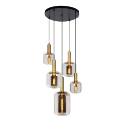 Lampa wisząca JOANET Ø 71 cm 5xE27 przydymiony szary 45494/15/65 Lucide - zdjęcie produktu