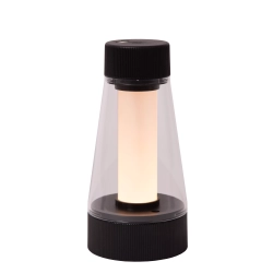 LORALI Lampa stołowa z możliwością ładowania Akumulator/baterie Ø 7,7 cm LED Dim. IP44 Czarny 45500/01/30 Lucide - zdjęc