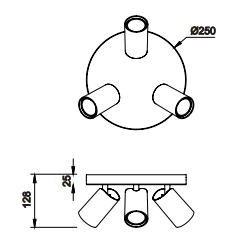Lampa sufitowa Mantra Sal Negro 7962MA - zdjęcie dodatkowe 1