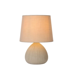 Lampa stołowa RAMZI Ø 18 cm 1xE14 beżowy 47506/81/38 Lucide - zdjęcie produktu