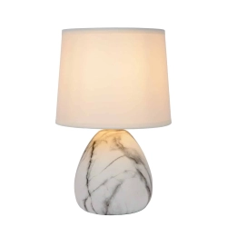 Lampa stołowa MARMO Ø 16 cm 1xE14 biały 47508/81/31 Lucide - zdjęcie produktu