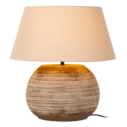 DENISE - Lampa stołowa - Ø 55 cm - 1xE27 - Brown - Vibes 47511/81/43 LUCIDE