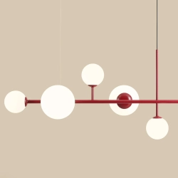 DIONE 6 RED WINE 1092K15 Nowoczesna lampa wisząca #colours Aldex - zdjęcie dodatkowe 1