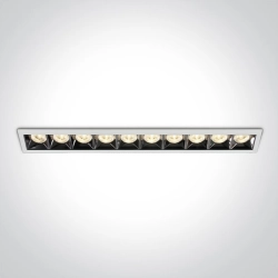 Avgi 50006B/W/W czarny wpust z odbłyśnikiem ciemny chrom COB LED 3000K 40W; nieściemnialny zasilacz LED w zestawie ONE L