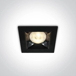 kinkiecik.pl Apollonas 50106B/B/W czarny wpust z odbłyśnikiem ciemny chrom COB LED 3000K 6W; nieściemnialny zasilacz LED