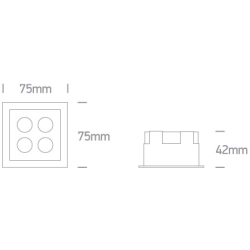 Oprawa podtynkowa The Mirror Dark Light Range 50110H/W/W ONE LIGHT