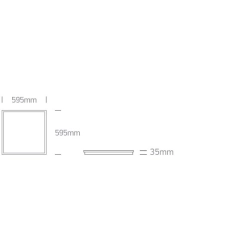 Oprawa podtynkowa WHITE 40W CCTV 60x60cm RECESSED PANEL IP65 230V BACKLIT 50140BW/W/V ONE LIGHT