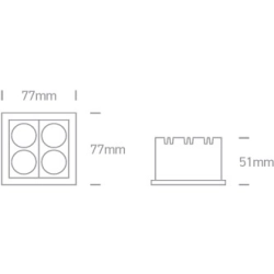 Oprawa podtynkowa Dark Light Tubes 50406C/B/W ONE LIGHT