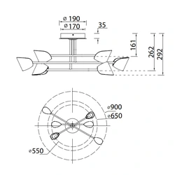 Lampa sufitowa Mantra Capuccina 7581MA - zdjęcie dodatkowe 1